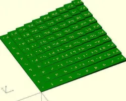 Braille optimized multiplication table