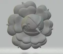 Cagney Carnation Cuphead 3D Model