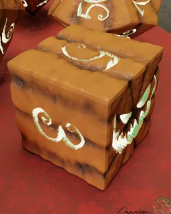 Capygon Dice - Jack'o'lantern
