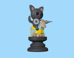 Cat Chess Piece - Knight