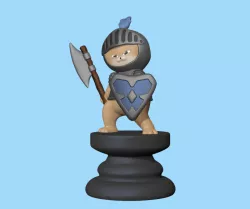 Cat Chess Piece - Pawn