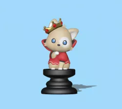 Cat Chess Piece - Queen