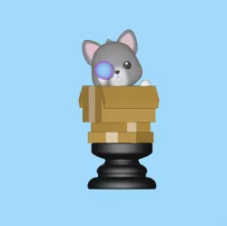 Cat Chess Piece - Rook