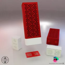 Chinese Stamp with Ancient Traditional Font 24 Names (2 Words)