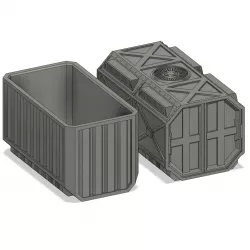 Container for wargames scifi supportless printing