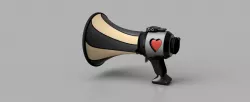 Cosplay Borderlands 3 moxxi 3d model megaphone, mouthpiece, horn