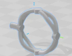 Curves and squares ring with sprue for microfusion size 19/20