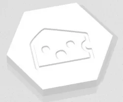 D2 Baffled Cheese Symbol Logo