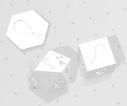 D2, D6 and D20 - Chicken Drumstick Symbol Logo