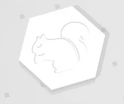 D2 Squirrel Symbol Logo