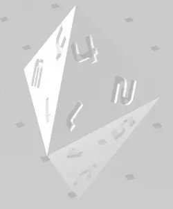 D4 (Pyramid) Sharp Edge - Sci-Fi Font