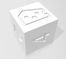 D6 Baffled Cheese Symbol Logo