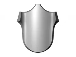 Decorative Shield base relief 3D print model