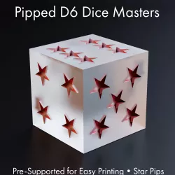 Dice Masters - Sharp-Edged Star Pipped D6 - Pre-Supported