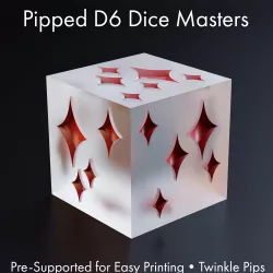 Dice Masters - Sharp-Edged Twinkle Pipped D6 - Pre-Supported
