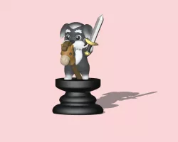 Dog Chess Piece - Knight