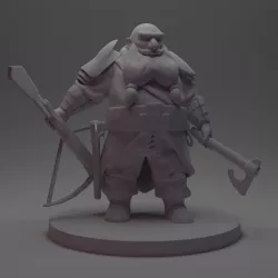 Dwarf Ranger miniature for tabletop