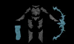 Female armor wearable armor female for cosplay 3D print model