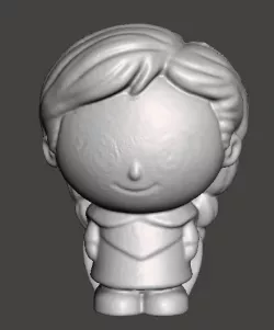 figure of frozen anna disney disney .obj .stl