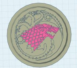 House Greyjoy Game of Thrones Wooden Coasters with House Sigil