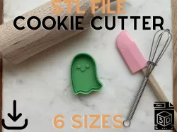 Ghost Halloween Cookie Cutter | 6 Sizes | Digital STL File | 3D Printing
