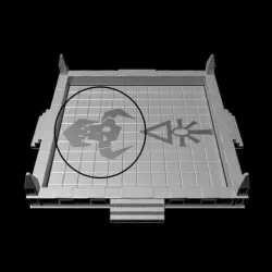 Gothic Dice Tray Insert Half #1