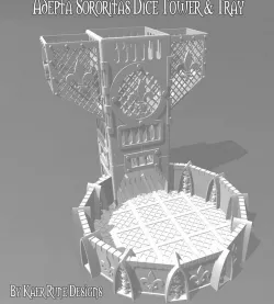 Gothic Sisters of Battle Dice Tower and Tray For Dungeons & Dragons and Other Tabletop Games