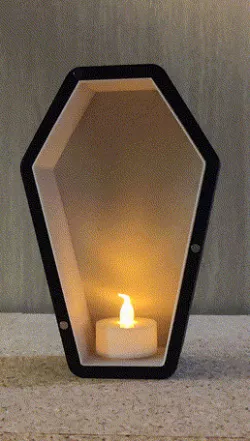 Haunted house coffin tealight
