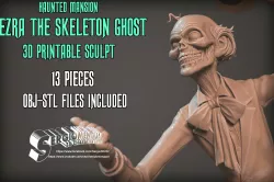 Haunted Mansion Ezra The Skeleton Ghost 3D Printable Sculpt