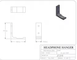 Headphone Hook (Non-folding version)
