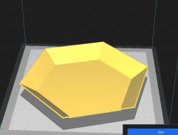 Less Thin Hexagon Parts Tray by Steve, Download free STL model