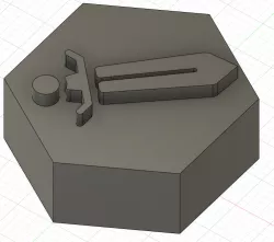 HEXAGONAL CHECKERS SWORD, CANNON AND BOW