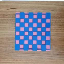 Hinged slimline chess board