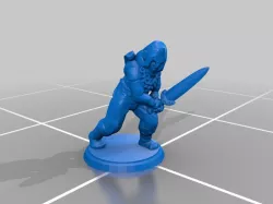 Human/Elf Fighter Miniature