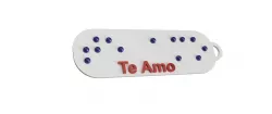 I Love You Keychain in Braille
