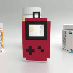 Keychain gameboy pixel art