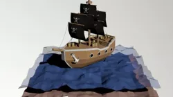 low poly ship