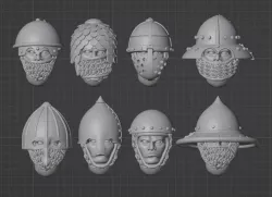 Medieval Militia Heads