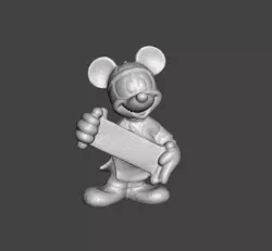 mickey mouse with sign .stl .obj