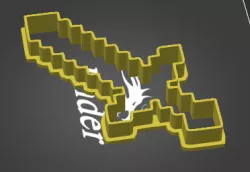 Minecraft Sword Cookie Cutter