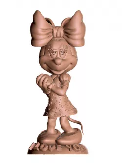 Minnie mouse love 3d printable stl