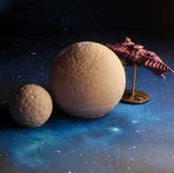 Moon and Planet