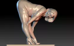 Naughty Chubby Girl Zbrush model 2