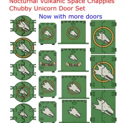 Nocturnal Vulkanic Chubby Unicorn Door Set - Now with more doors