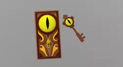 Owl house portal door and key