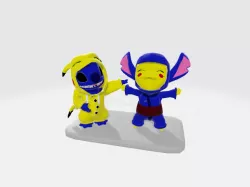PIKACHU AND STITCH
