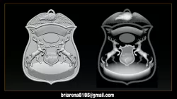 Police Badge Pendant - Michigan State Police