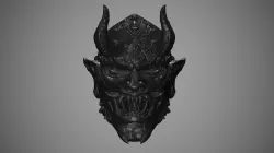 Printable Demon Oni Mask
