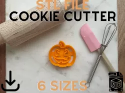Pumpkin Halloween Cookie Cutter | 6 Sizes | Digital STL File | 3D Printing