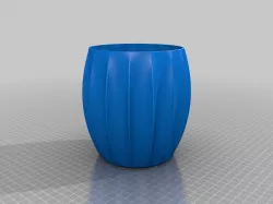 Rib Round Vase / Pot